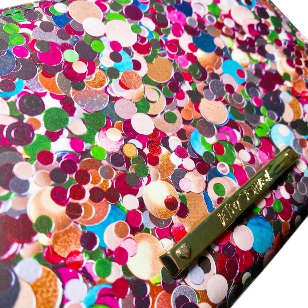 Betsey Johnson Multicolor Confetti Crossbody Bag with Black Bow - Picture 9 of 9